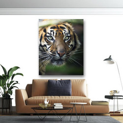 Πίνακας σε καμβά Τίγρης σε κοντινό 230x290 Τελαρωμένος καμβάς σε ξύλο με πάχος 2cm