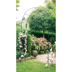 Μεταλλική Διακοσμητική Πέργκολα Εισόδου Αψίδα Αναρρίχησης Φυτών για εξωτερικό Χώρο, 140x240x37 cm - Kinzo Garden