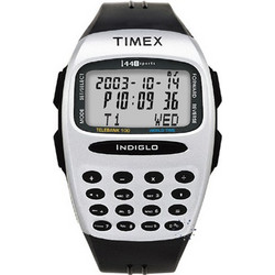 Timex TELEBANK, Men's Watch, Black Rubber Strap T59451