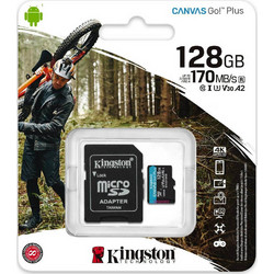 Kingston Canvas Go Plus microSDXC 128GB Class 10 U3 V30 UHS-I A2 + Adapter