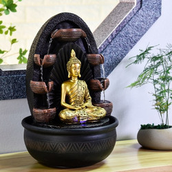 Διακοσμητικό Συντριβάνι με LED Φωτισμό 26x26x40cm - Bouddha Chakra Fountain