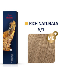 Wella Koleston Perfect Me+ Rich Naturals 9/1 Ξανθό Πολύ Ανοιχτό Σαντρέ Μόνιμη Βαφή Μαλλιών 60ml