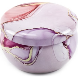 Μεταλλικό Βαζάκι με Σχέδιο Marble Art για DIY Κεριά OEM - Ροζ