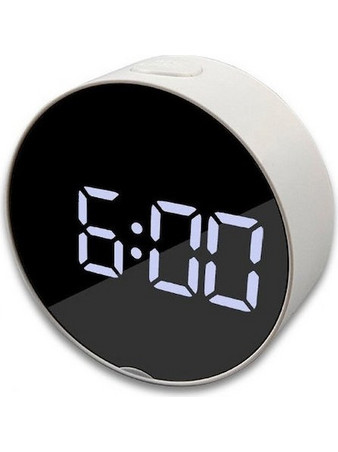 Επιτραπέζιο Ψηφιακό Ρολόι Καθρέπτης με Ξυπνητήρι, Ημερομηνία, Θερμοκρασία, και Λευκά ψηφία DT-6505 Digital Led Mirror Clock (oem)