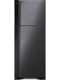 Hitachi R-V541PRU0 BBK Δίπορτο Ψυγείο 450lt Full No Frost Υ183.5xΠ71.5xΒ74cm Μαύρο