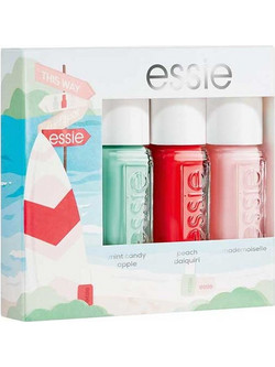 Essie Mini Summer Kit Mint Candy Apple , Peach Daiquiri, Mademoiselle 3x5ml