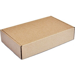 Χαρτοκιβώτιο συσκευασίας τρίφυλλο, 20x13x3.5cm, καφέ, 100τμχ - (PAP-0002)