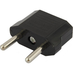 4pcs US to EU Plug Charger Adapter, Travel Power Adapter with Europe Socket Plug(Black) (OEM)