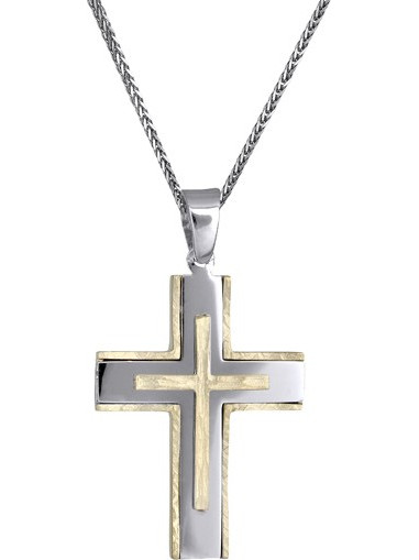 Βαπτιστικοί Σταυροί με Αλυσίδα Σταυροί για άντρες 14Κ c018149 018149C Ανδρικό Χρυσός 14 Καράτια