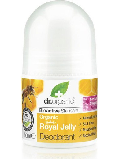 Dr. Organic Royal Jelly Φυσικό Γυναικείο Αποσμητικό Roll On Χωρίς Αλουμίνιο 50ml