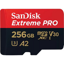 Sandisk Extreme Pro microSDXC 256GB Class 10 U3 V30 UHS-I A2