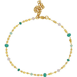 Excite Fashion Βραχιόλι ποδιού Excite fashion jewellery φτιαγμένο με επίχρυση αλυσίδα ατσάλι, και πολύχρωμες χάντρες. BP-1603-01-30-4 BP-1603-01-30-65