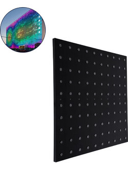 GloboStar(R) 90117 Digital Pixel Addressable Facade Panel - Ψηφιακό Πάνελ Πρόσοψης Κτιρίων LED SMD 3535 75W/m2 100LED/m2 100PIXEL/m2 SPI/TTL Protocol IC UCS512B 4500lm/m2 120 DC 12V IP67 RGB - Μαύρο Σ