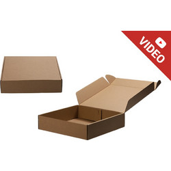 Κουτί συσκευασίας από χαρτί κραφτ χωρίς παράθυρο 300x300x70 mm - Συσκευασία 20 τμχ