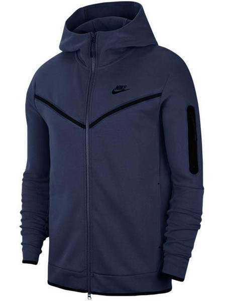 Nike Sportswear Tech Fleece Ανδρική Ζακέτα Φούτερ με Κουκούλα και Φερμουάρ Μπλε CU4489-410