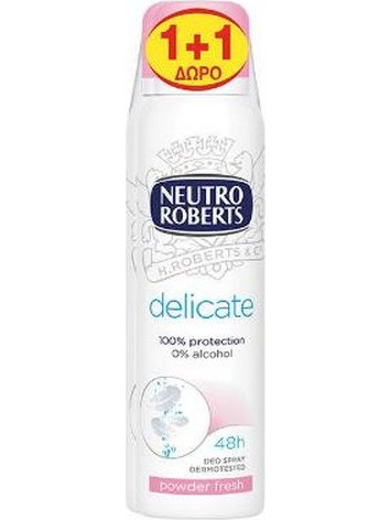 Neutro Roberts Delicate Fresh Γυναικείο Αποσμητικό Spray 48h 2x150ml