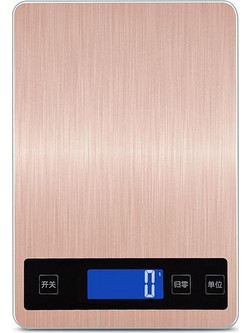 A10-1 Portable USB Kitchen Scale Household Food Baking Tea Quasi-Gram Weight Bench Scale, Specification: 10kg / 1g(Rose Gold) (OEM)