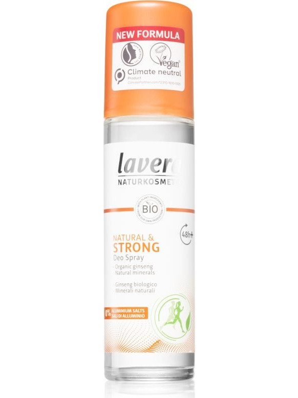 Lavera Natural & Strong Φυσικό Αποσμητικό Spray 48h Χωρίς Αλουμίνιο 75ml