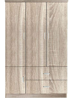 Woodwell Closet Τρίφυλλη Ντουλάπα Ρούχων Sonama 120x50x180cm Ε8385,2