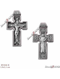 Ασημένιος Σταυρός 925 Χριστός Εσταυρωμένος - Παναγία 4x2cm