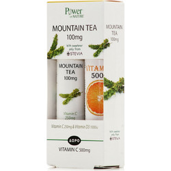 Power Health Mountain Tea 20s + Vitamin C 500mg 20 Αναβράζοντα Δισκία