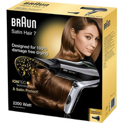 Braun Satin Hair HD710 657217 Επαγγελματικό Πιστολάκι Μαλλιών Ionic 2200W