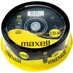 MAXELL CD-R, 700MB/80min, 52x speed, Cake 25- MAXELL