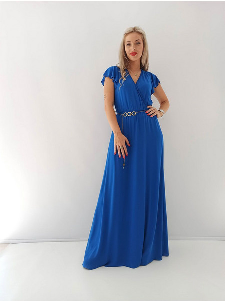 Donna Martha Maxi Φόρεμα για Γάμο / Βάπτιση Κρουαζέ Royal Blue 0229621506-30