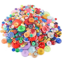 Κουμπιά πλαστικά διαφ.σχέδια και χρώματα 500γρ. (Σετ 1τεμ)