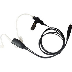 Αδιάβροχο ακουστικό Osio handsfree για επαγγελματικό πομποδέκτη Μotorola CLP-446e με βύσμα για σύνδεση με δεύτερο, PTT και διάφανο σπιράλ σιλικόνης
