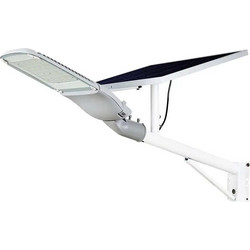 LED Ηλιακό Φωτιστικό Δρόμου 50W V-TAC PRO Samsung Chip 120 3000lm Γκρι IP65 Ψυχρό 6400K για Ιστό + Τοίχο με Τηλεχειριστήριο - 20341