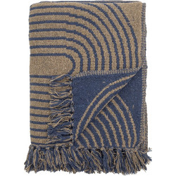 Bloomingville - Tiffanie Throw - Blue Recycled Cotton (82054471) / Home and Kitchen