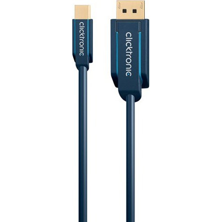 CLICKTRONIC καλώδιο DisplayPort σε DisplayPort Mini 70737, 1m, HD, μπλε