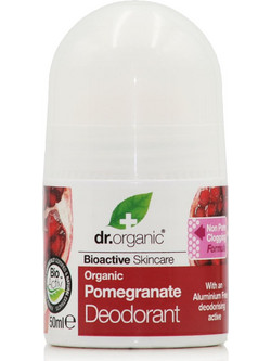 Dr. Organic Pomegranate Φυσικό Γυναικείο Αποσμητικό Roll On Χωρίς Αλουμίνιο 50ml