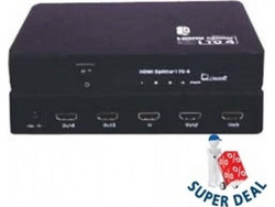 DATA SWITCH HDMI SPLITTER 1 ΣΕ 4 ΟΘΟΝΕΣ 3D 1.4 SUT HDMI SPLITTER 1>4 MONITOR,W/GOOD QUALITY
