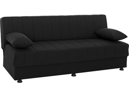 Andri Τριθέσιος Καναπές Κρεβάτι με Αποθηκευτικό Χώρο Μαύρος 180x72x77cm HM3239.01