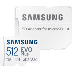 Samsung Evo Plus microSDXC 512GB Class 10 U3 V30 UHS-I A2 + Adapter