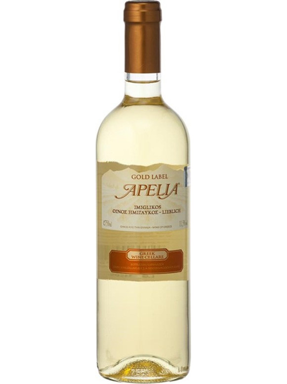 Ελληνικά Κελλάρια Οίνων Apelia Ημίλγυκο Κρασί Λευκό Ημίγλυκο 750ml