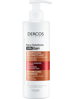 Vichy Dercos Kera-Solutions Resurfacing Σαμπουάν Κερατίνης για Επανόρθωση για Ξηρά & Ταλαιπωρημένα Μαλλιά 250ml