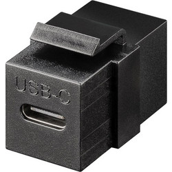 GOOBAY keystone module USB-C 3.2 Gen 2 61261, θηλυκό σε θηλυκό, μαύρο 61261