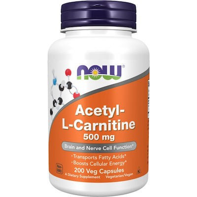 Now Foods Acetyl L-Carnitine 500mg 200 Κάψουλες