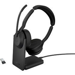 Jabra Evolve2 55 Ακουστικά Ενσύρματo & Ασύρματo Head-band Γραφείο/Τηλεφωνικό κέντρο Bluetooth Βάση φόρτισης Μαύρος (Μαύρο)