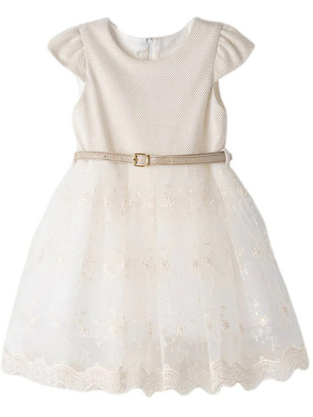 Ebita Παιδικό Φόρεμα με Τούλι Μπεζ 242239