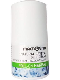 Macrovita Herbal Φυσικό Αποσμητικό Roll On Κρύσταλλος Χωρίς Αλουμίνιο 50ml