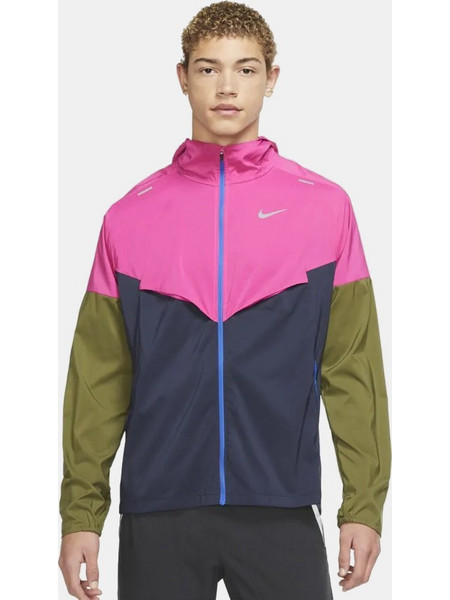 Nike Running Αθλητικό Ανδρικό Μπουφάν Χειμωνιάτικο Αντιανεμικό Ροζ CZ9070-621