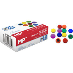 MP χρωματιστός μαγνήτης PA488-01, 20mm, 12τμχ