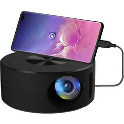 YT200 320 X 180P LED HD Mini Projector USB Powered Support Wired Connection Phone Screen(Black) (OEM)