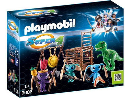 Playmobil Super 4 Ο Σπίθας με τους Φίλους του & Παγίδα για τον Τ-Ρεξ για 5+ Ετών 9006
