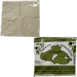 Λεσβιακή Γη Olive OIl White Χειροποίητο Σαπούνι 4x250gr