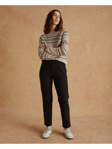 YERSE Straight leg in flannel knit pants natural...